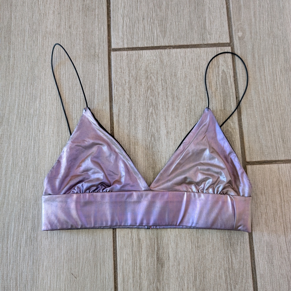 Sleek Metallic Bralette
